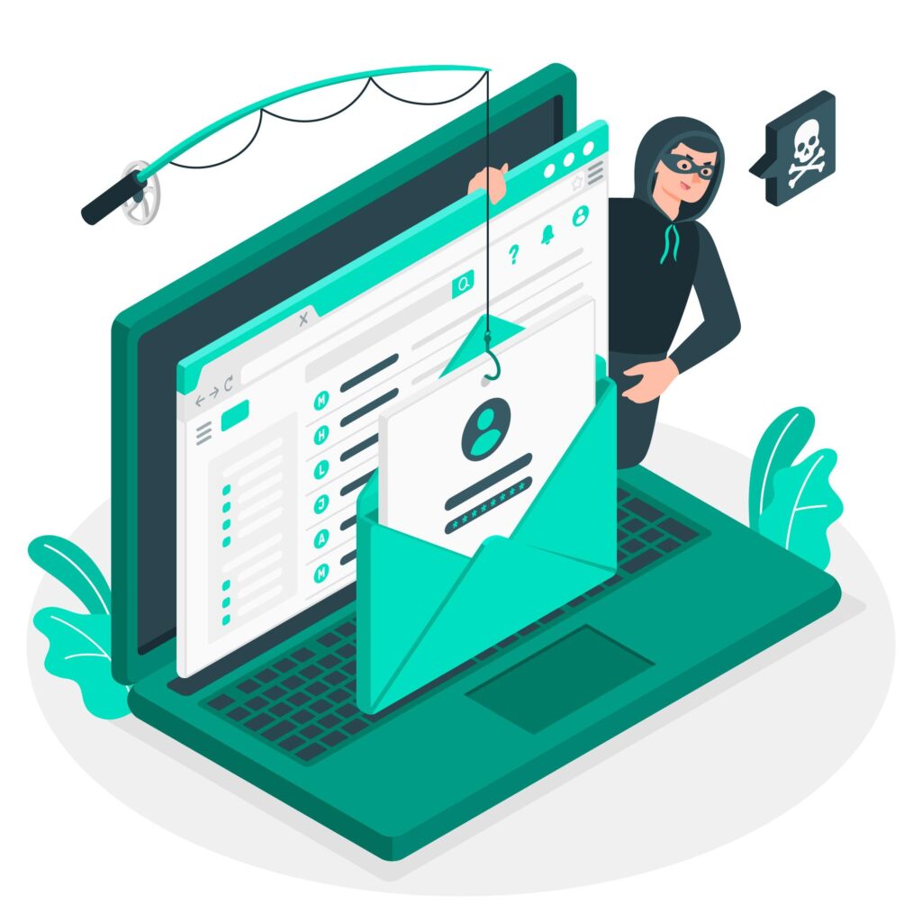 Phishing account concept illustration TurtleWords